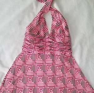 Trina Turk Silk Halter Dress